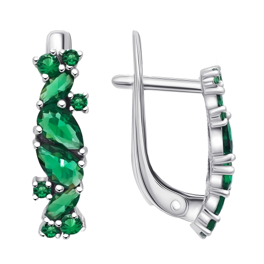 Серьги из серебра, покрытие Вермель золото 999 пробы