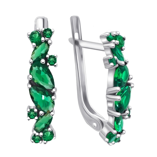 Серьги из серебра, покрытие Вермель золото 999 пробы