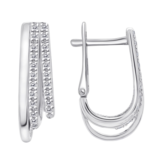 Серьги из серебра с агатами