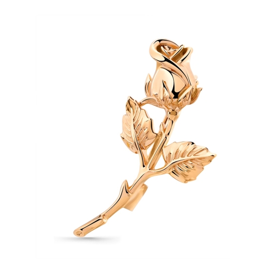 Брошь из золота с эмалью "Лисица"