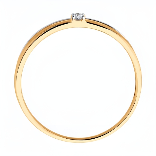 Кольцо из золота с фианитами