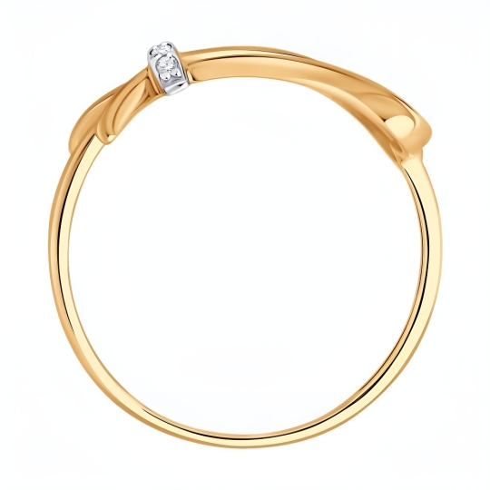 Кольцо из золота с фианитами