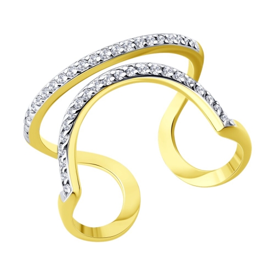 Кольцо из белого золота с бриллиантом