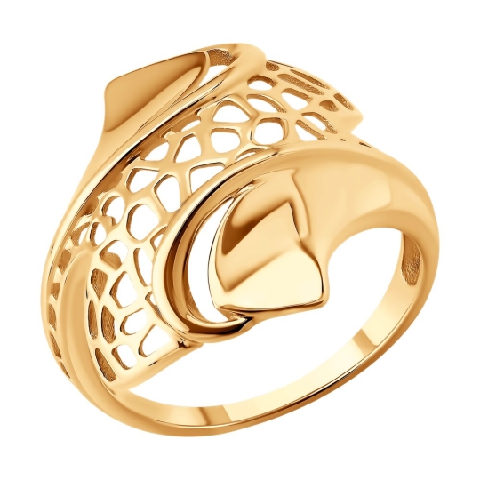 Кольцо из золота с топазами Swiss и фианитами