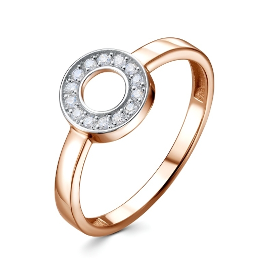 Кольцо из золота с фианитами