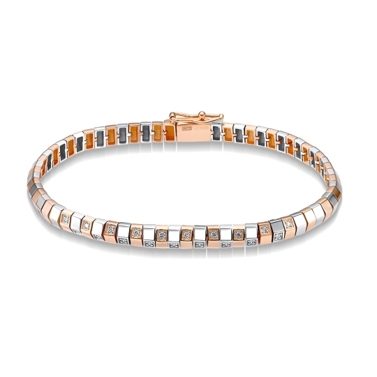 Браслет из золота с фианитами