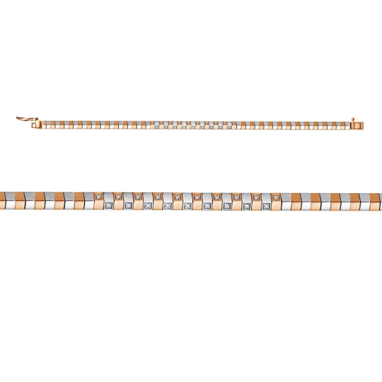 Браслет из золота с фианитами