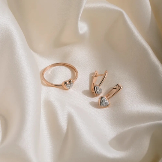 Серьги из золота с агатами и фианитами