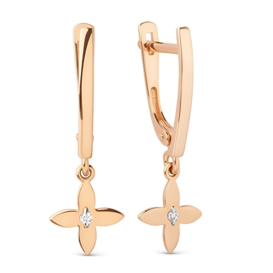 Серьги из белого золота с бриллиантами