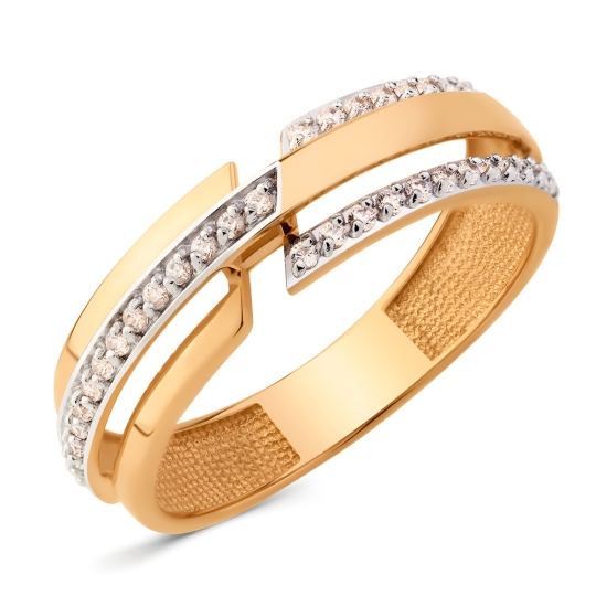 Серьги из золота с фианитами