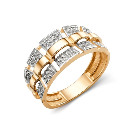 Кольцо из белого золота с бриллиантами