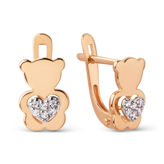 Серьги из белого золота с бриллиантами и сапфирами