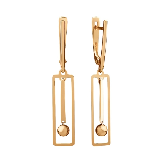 Серьги из золота с фианитами