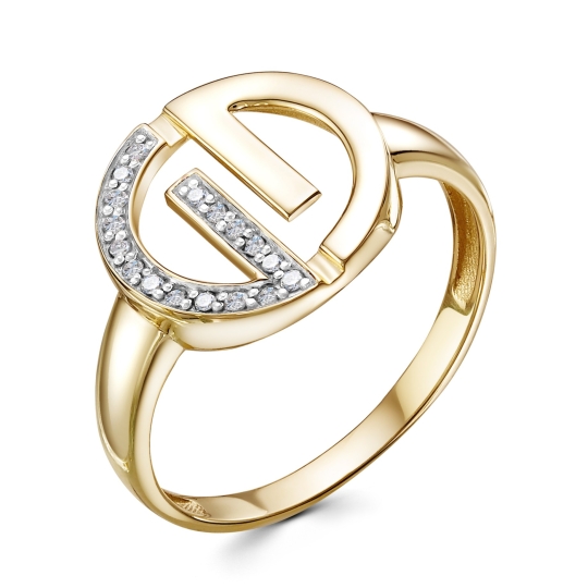 Серьги из лимонного золота с бриллиантами