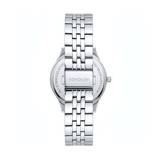 Женские стальные часы с фианитами