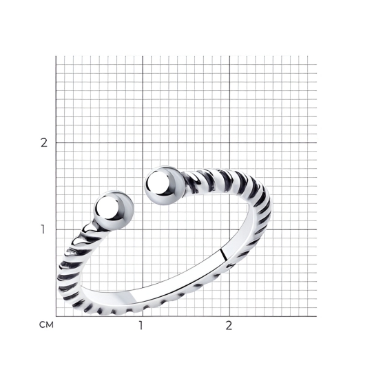 Кольцо из серебра с чернением