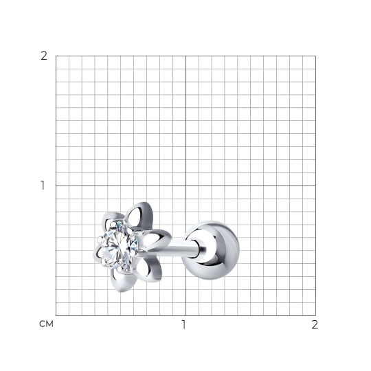 Серьги из серебра со Swarovski Zirconia