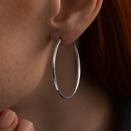 Серьги из серебра с фианитами