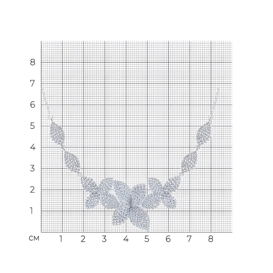 Колье из серебра с фианитами