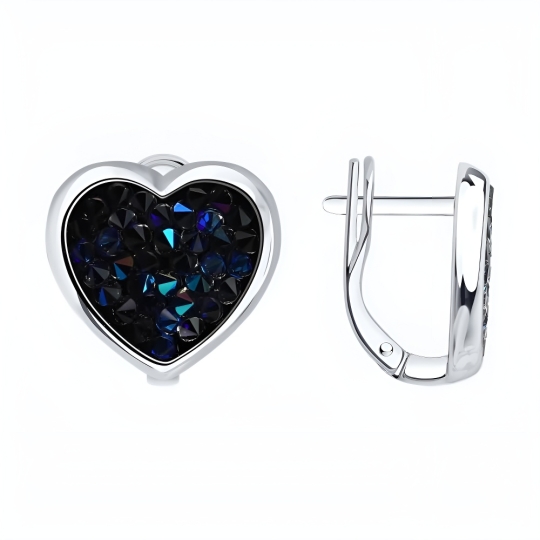 Колье из серебра с кристальной тканью