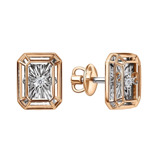 Асимметричные серьги из золота