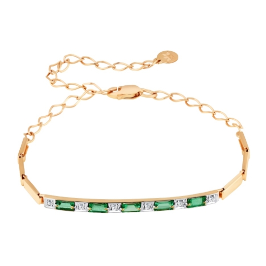 Браслет из золота с фианитами