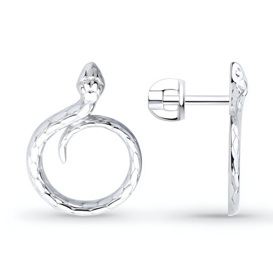 Серьги из серебра с бриллиантами