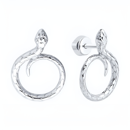 Серьги из серебра с бриллиантами