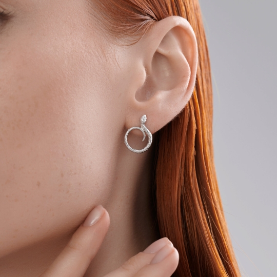 Серьги из серебра с бриллиантами
