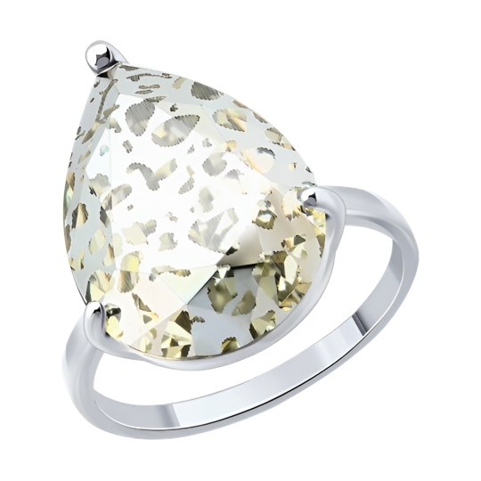 Серьги из серебра с ювелирными кристаллами