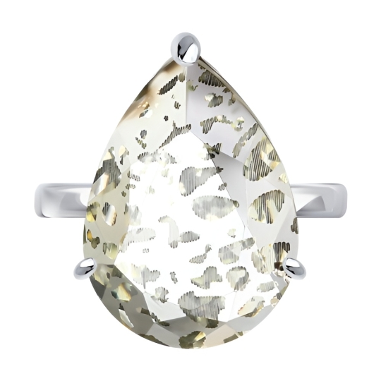 Серьги из серебра с ювелирными кристаллами
