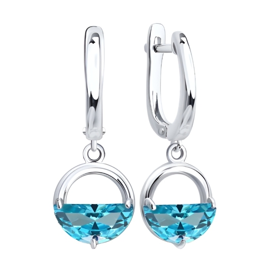 Серьги из серебра с жемчугом