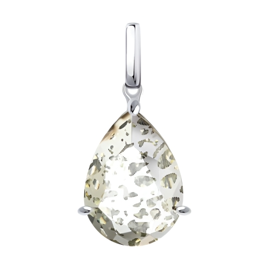 Серьги из серебра с ювелирными кристаллами
