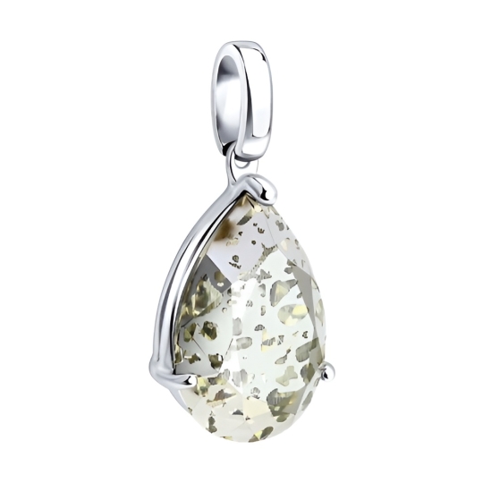 Серьги из серебра с ювелирными кристаллами