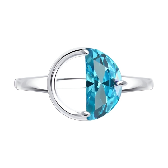 Серьги из серебра с фианитами