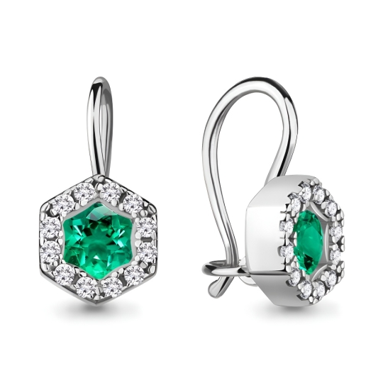 Серьги из серебра с эмалью