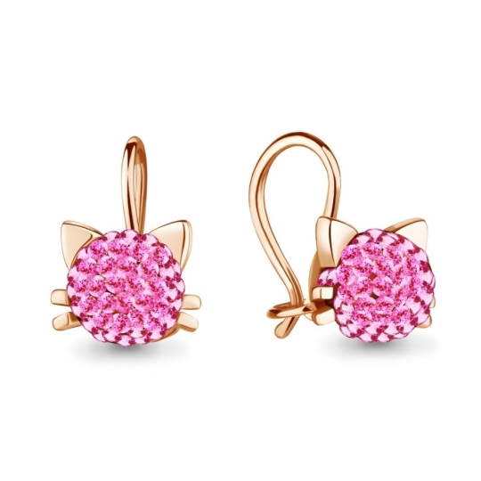Серьги из серебра с хризолитами