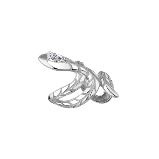 Серьги из серебра с сапфировыми корундами и фианитами