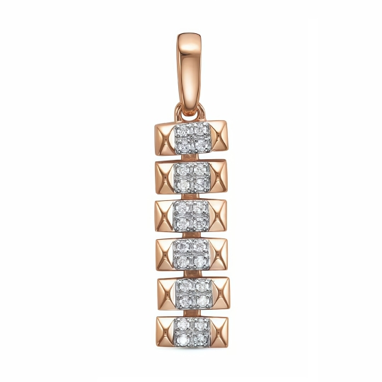 Серьги из золота с фианитами