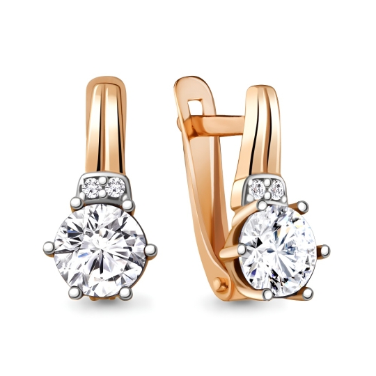 Серьги из серебра с бриллиантами