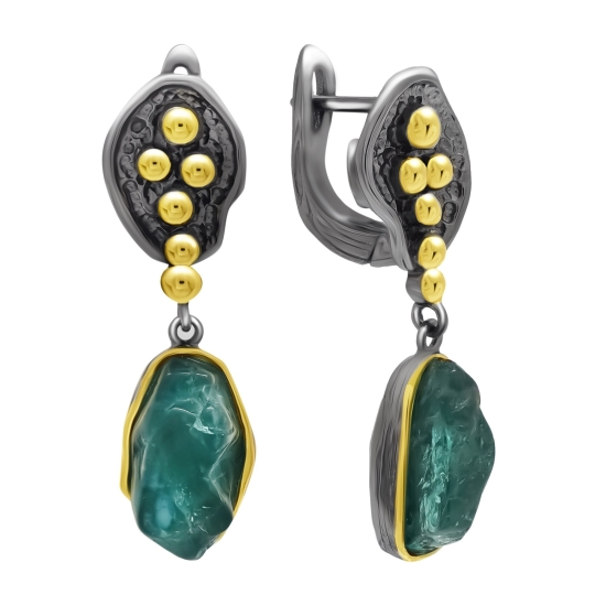 Серьги из серебра с жемчугом