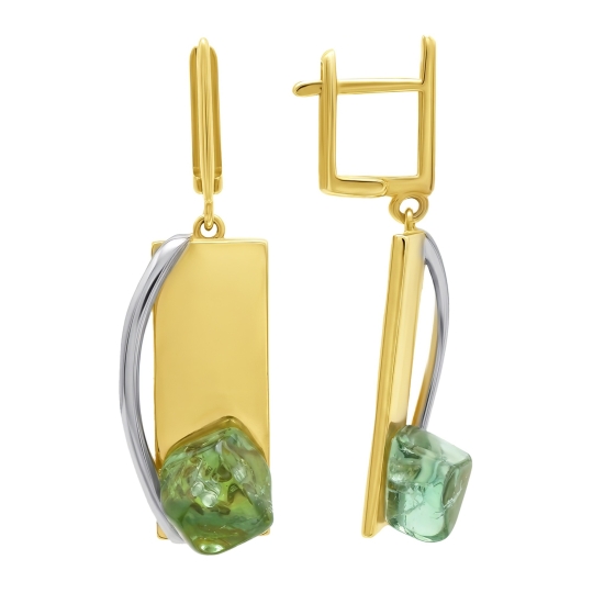 Серьги из серебра с фианитами