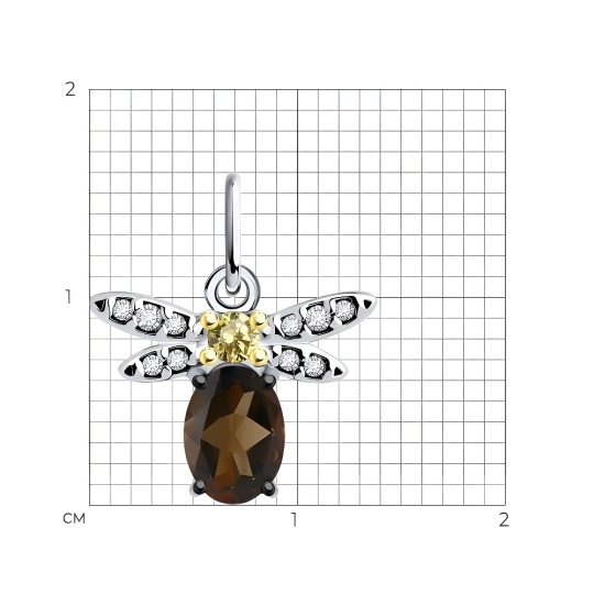 Подвеска-крест из серебра