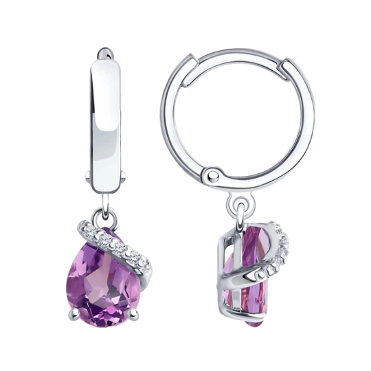Серьги из серебра с эмалью