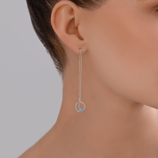 Серьги из серебра с эмалью