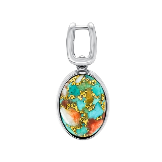 Серьги из серебра с бирюзой