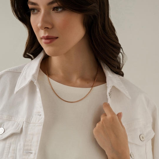 Цепь из золота плетения "Двойной ромб"
