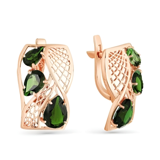 Серьги из золота с аметистами