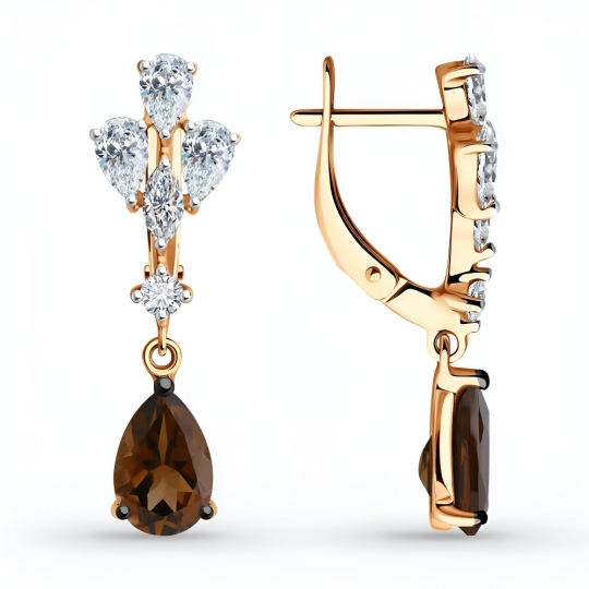 Серьги из серебра с эмалью
