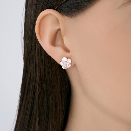 Серьги из серебра с чернением и агатами